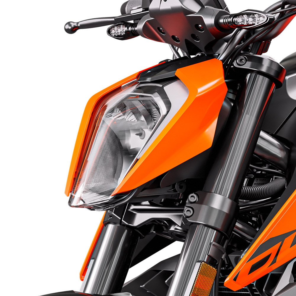 Optica delantera KTM Duke 200 2023